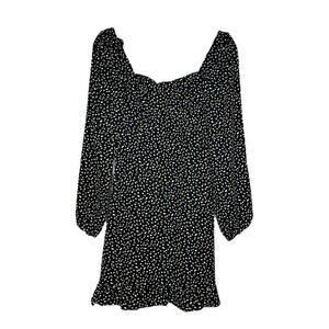 Lucy & Dity Urban Outfitters Womens Polka Dot Mini Dress Size S Black Multi NWOT